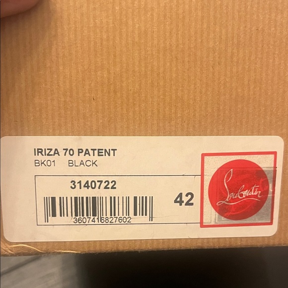 Size 42 Christian Louboutin Izra 70 Elegant Black Patent Leather Women's Heels - Picture 5 of 5